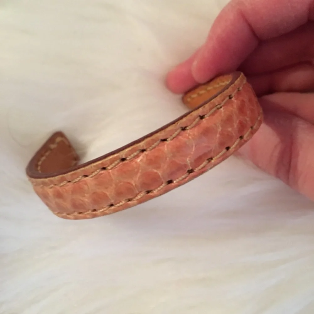 Tan Leather Wrap Bracelet - Adjustable